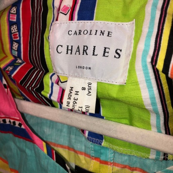 Caroline Charles LONDON multi colored Mexiacana Wedding cotton flamenco … - Picture 2 of 4